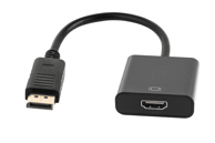 CABLETECH Adapter DisplayPort na HDMI 20 cm, crni