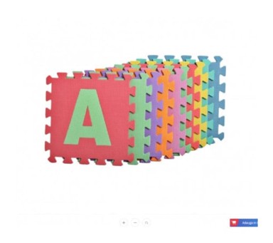 Podloga puzzle, 10 dijelova sa slovima, 29 x 29 cm