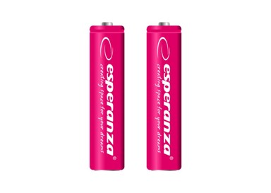 SLOMART Punjive baterije Esperanza AAA Ni-MH 1000 mAh, 2 kom, crvene