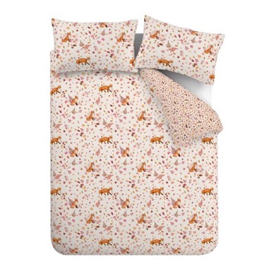 CATHERINE LANSFIELD Posteljina Woodland Fox za bračni krevet 200x200 cm Narančasta/bež