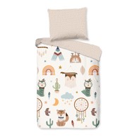 GOOD MORNING Pamučna dječja posteljina za dječji krevetić 100x135 cm Remi bež