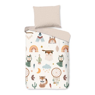 GOOD MORNING Pamučna dječja posteljina za dječji krevetić 100x135 cm Remi bež