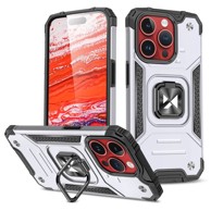 MG Maskica za iPhone 15 Pro, Ring Armor, srebrna
