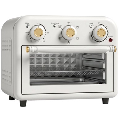 HOMESTAR Mini pećnica s fritezom na vrući zrak 12 litara 1200 W s 5 programa, limom za pečenje i košarom za prženje