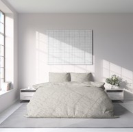 ESSENZASLEEP Posteljina Adela, 200 x 200 cm, bež cvijeće