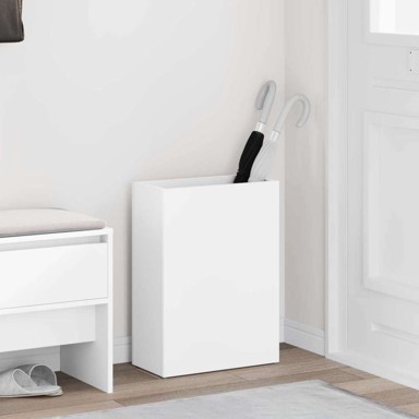 Stalak za kišobrane, 40 × 20 × 55,5 cm, konstruirano drvo, bijela