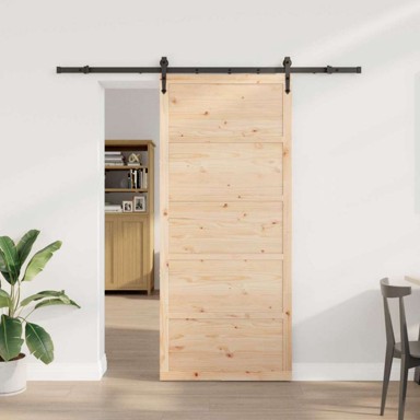Klizna vrata 80 x 208 cm, masivna borovina