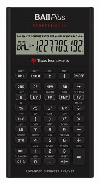 TEXAS INSTRUMENTS Kalkulator BA-II Plus Professional, tehnički