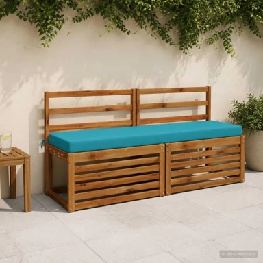 Jastučići za klupu Soest 2 kom 160 x 40 x 8 cm od poliestera, tirkizni