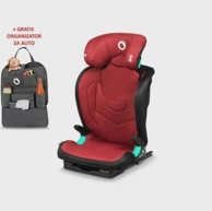 LIONELO Autosjedalica i-Size Neal, isofix 100-150cm, crvena + organizator