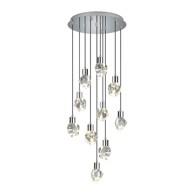 TRIO LED viseća svjetiljka u srebrnoj boji sa staklenim sjenilom ø 51, 5 cm Verano 