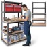 HUMBERG Metalna polica za radni stol 180 x 100 x 60 cm, crna, HR-855