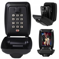 DEXXER Kombinirani zidni sef za ključeve i kartice, do 12 brojeva, crni