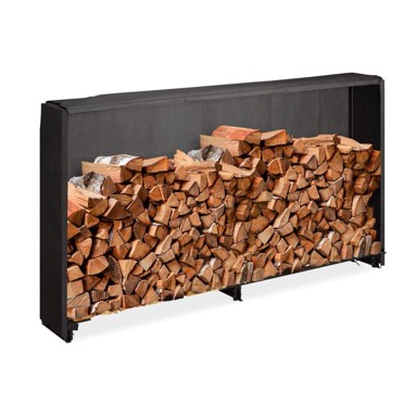 NORTHIX Stalak za ogrjev, 110 cm, željezo, crna