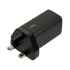 IBOX Univerzalni punjač C-65, GaN, 65 W, 2x USB-C, 1x USB-A, UK utikač, crni