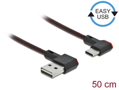DELOCK USB 2.0 kabel EASY-USB, USB-A na USB-C