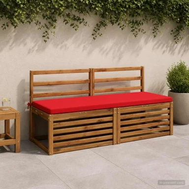 Jastučići za klupu Soest 2 kom 140 x 50 x 5 cm od poliestera, crveni