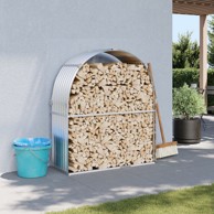 Držač za cjepanice srebrni 120x45x140 cm od pocinčanog čelika