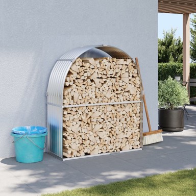 Držač za cjepanice srebrni 120x45x140 cm od pocinčanog čelika