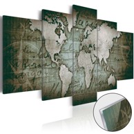 Slika na akrilnom staklu Acrylic prints – Bronze map III 100x50