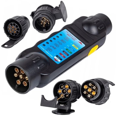 GEKO Ispitivač utičnica i priključaka prikolice s adapterom