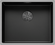 BLANCO Sudoper CLARON 500-U InFino DARK STEEL EDITION INOX 18/10, bez dalj.upr.