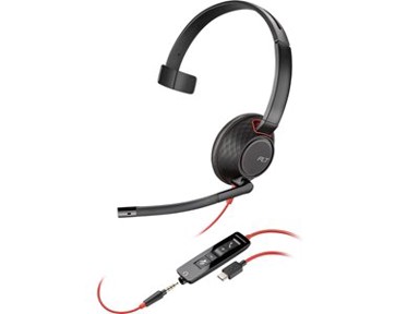POLY Slušalice Blackwire 5210, crne, USB-C, 3.5 mm
