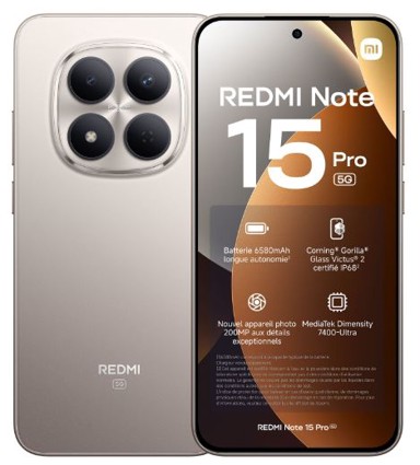 XIAOMI Redmi Note 15 Pro 5G, 8 GB / 512 GB, siva