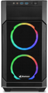 SHARKOON Kućište V1000 RGB, micro tower, micro-ATX, kaljeno staklo, crno