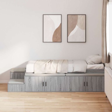 Krevetna konstrukcija, siva, 75x190 cm
