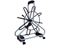 Profi metalni kolut Ø 6 mm s dvostrukim odvodnim sustavom, s izvlačnim nogama i spremnikom za pribor Ø 530 mm