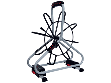 Profi metalni kolut Ø 6 mm s dvostrukim odvodnim sustavom, s izvlačnim nogama i spremnikom za pribor Ø 530 mm