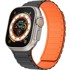 GS Silikonska narukvica za Apple Watch Series 1–11/SE/Ultra 1–3, 42/44/45/46/49 mm, crno-narančasta