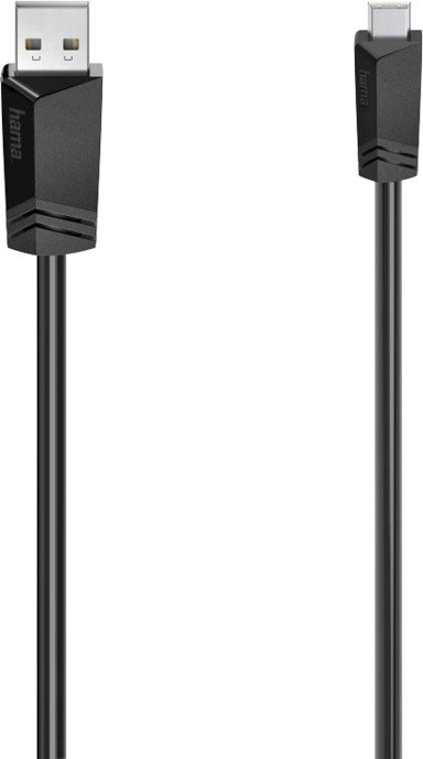 HAMA USB kabel 00200605, Mini-USB B na USB-A, 0,75 m, crni