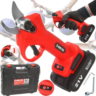 MAR-POL Akumulatorske škare za obrezivanje 21V, do 25 mm, 2x2Ah