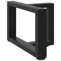 Noge stolića za kavu T-oblika 2 kom crne 50x25x(30-31) cm čelik