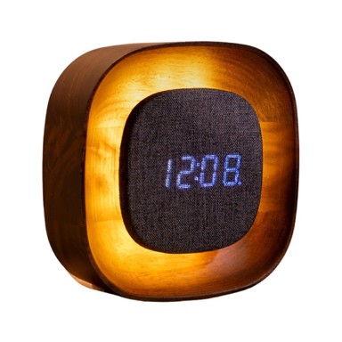 GINGKO Digitalna budilica Lumos Walnut, prirodna