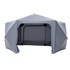 COSTWAY Vrtni paviljon 427 x 357 x 243 cm s mrežama, sivi