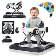 SUNBABY Interaktivna hodalica za bebe trkaći auto, crno-bijela