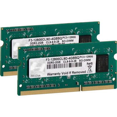 G.SKILL RAM memorija SQ F3-12800CL9D-4GBSQ, 4GB (2x2GB), DDR3-1600, CL9, SO-DIMM