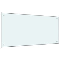 Kuhinjska obloga, bijela, kaljeno staklo, 100x50 cm