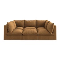 MAKAMII Sofa boja terakote 255 cm Manao, 255x180x77 cm