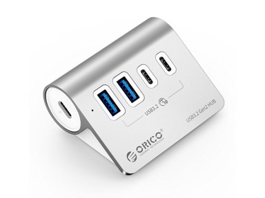 ORICO USB hub M3CU2-G2, USB-C, 2x USB-A, 2x USB-C, sivi