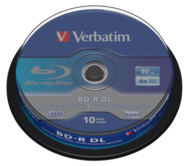 VERBATIM 1x10 BD-R Blu-Ray 50GB 6x Speed, bijelo-plava