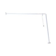 TENDANCE Držač zavjese za kadu i tuš s pričvrsnim kablom za strop aluminij, bijeli