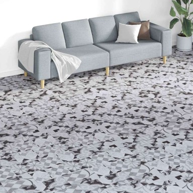 Podne PVC samoljepljive obloge 18 komada, sivi 5 26 m²