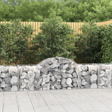 Lučne gabionske košare 20 kom 200x50x60/80 cm pocinčano željezo