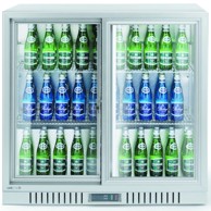 ARKTIC Barski hladnjak 2 klizna vrata LED 150 l 160 W 90 x 52 x 84 cm, srebrni