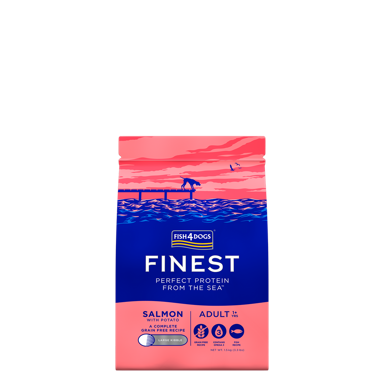 FISH4DOGS Suha hrana za pse, velike granule, losos 1.5 kg