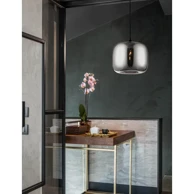 NOVA LUCE Visilica Savaz NL9726483, E27, IP20, crna i krom